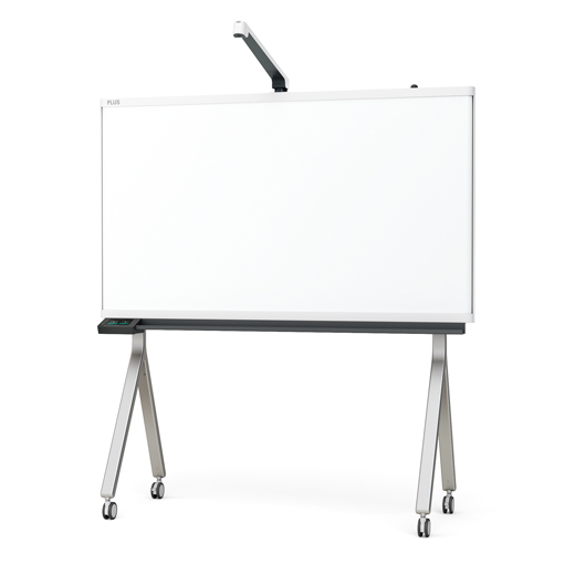 ホワイトボード　PLUS スライド式 PLUS ホワイトボード 幅129.2cm/両面タイプ/投影対応 脚付き