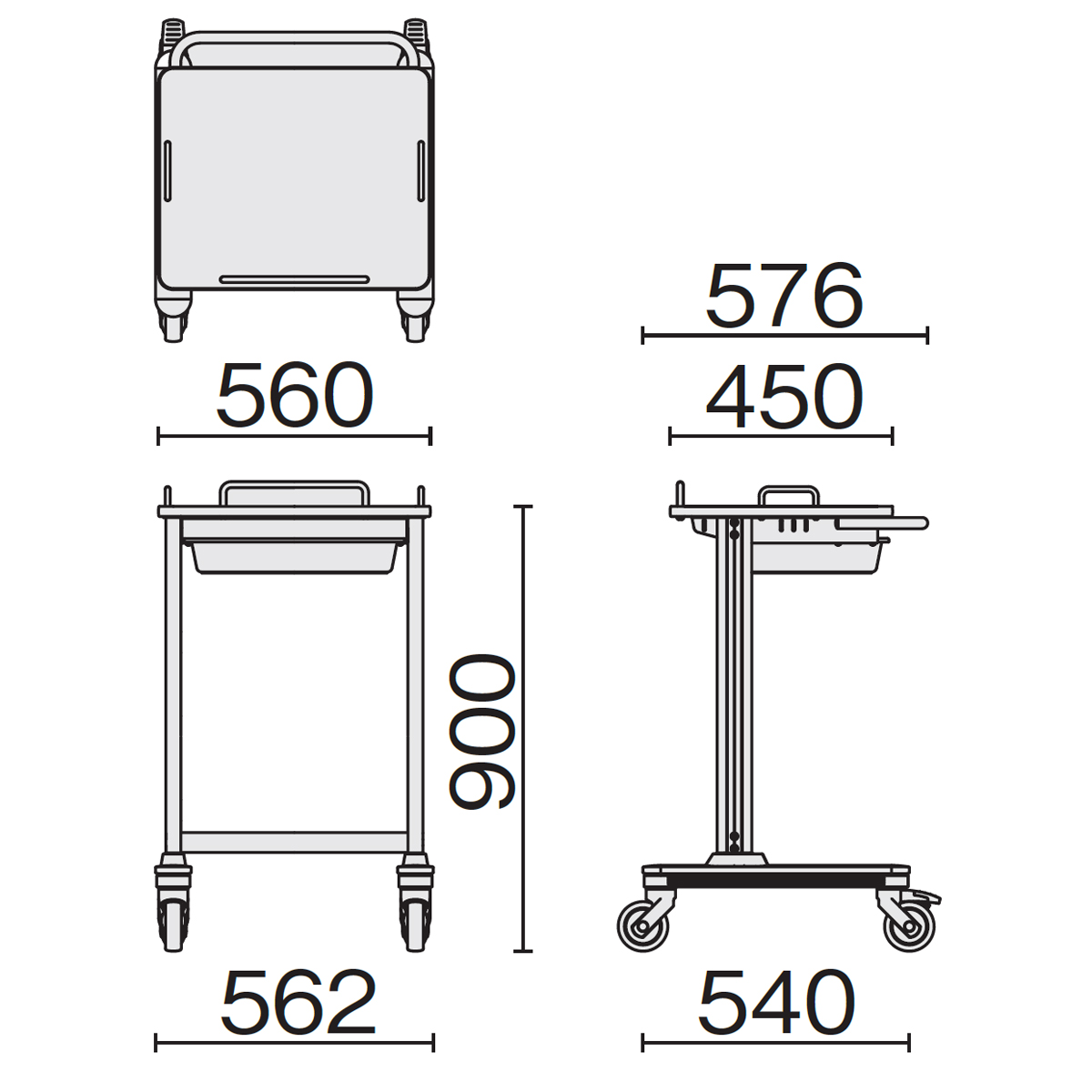 PLUS WEB CATALOG | 医療・福祉用家具 | ナースカート MF-J | 65-185